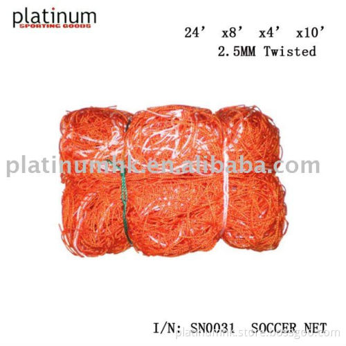 soccer net(SN0031, 24'x8'x4'x10',2.5mm Twisted net)
